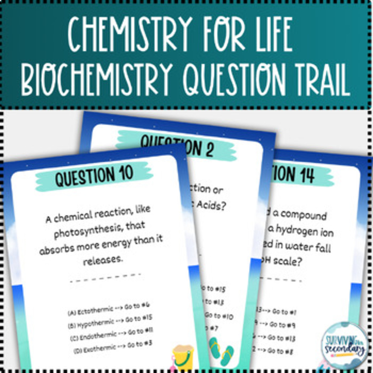 Biochemistry Question Trail Scavenger Hunt