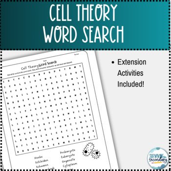 Freebie! Cell Theory Word Search, image 2