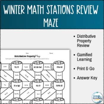 Winter Holiday Math Centers Stations Review for Pre-Algebra or Algebra, image 3