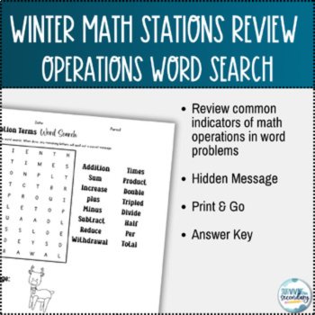 Winter Holiday Math Centers Stations Review for Pre-Algebra or Algebra, image 4
