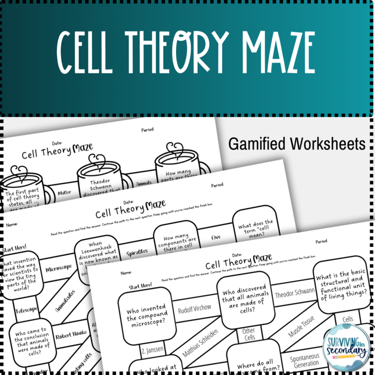 Cell Theory Maze Worksheets