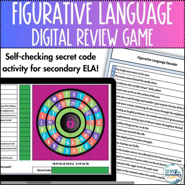 Figurative Language & Literary Devices Review Game - Digital Activity for ELA