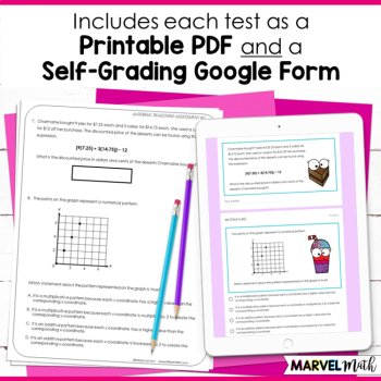 5th STAAR Math Review Input Output Tables, Simplify Expressions, Graphing Tests, image 2