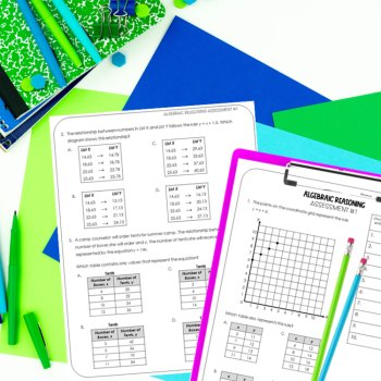 5th STAAR Math Review Input Output Tables, Simplify Expressions, Graphing Tests, image 3