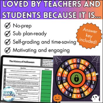 History of Halloween Reading Comprehension & Digital Game - Middle & High School, image 4