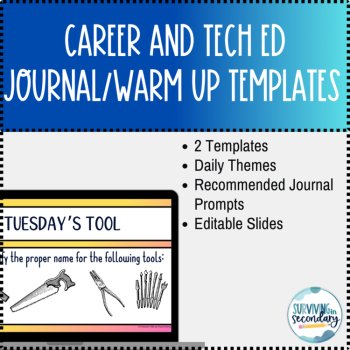 Career and Technical Education Editable Warm-Up Templates - CTE Bellringers, image 2