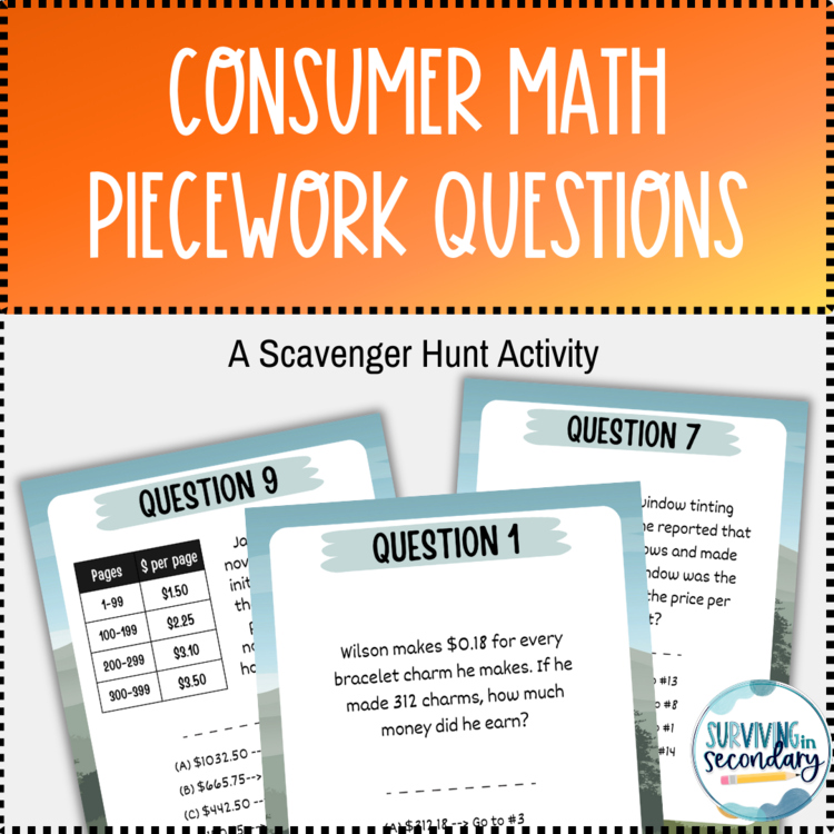 Piecework Question Trail Scavenger Hunt