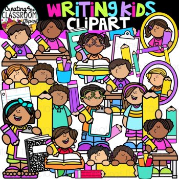 School Subject Kids Clipart Bundle {School Kids Clipart}, image 2
