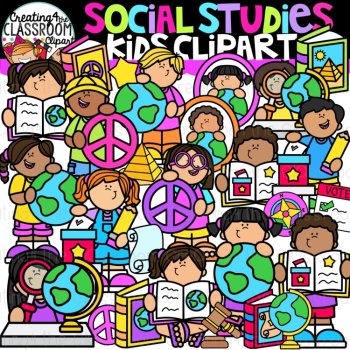 School Subject Kids Clipart Bundle {School Kids Clipart}, image 3