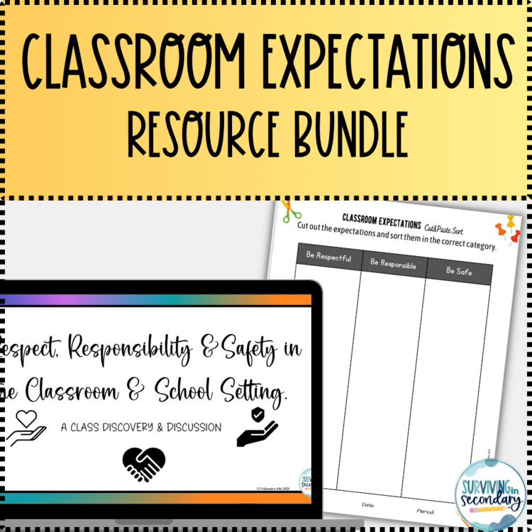 Classroom Expectations: Respect, Responsibility, Safety Resource Bundle