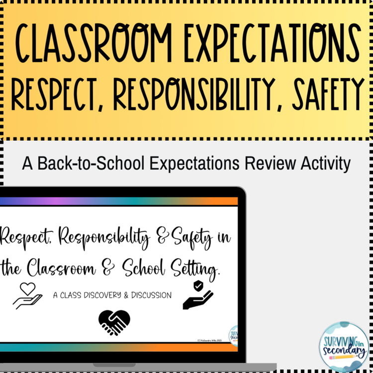 Classroom Expectations Writing Activity with Discussion Prompts