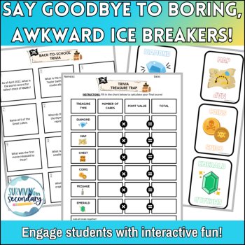 Trivia Icebreaker Game - Back to School Treasure Trap, image 2