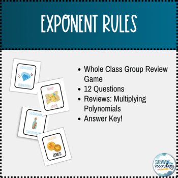 Exponent Rules Treasure Trap Game, image 2