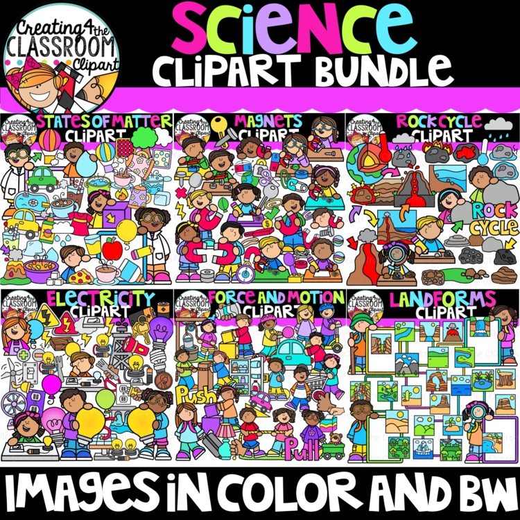 Science Clipart Bundle | Earth Science Clipart for worksheets