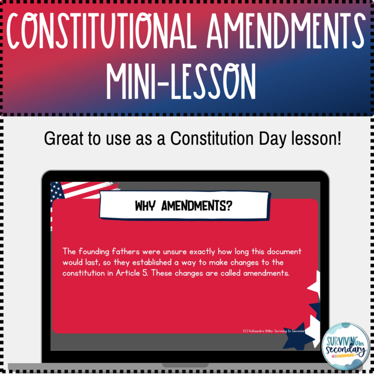Constitutional Amendments Mini-Lesson with Guided Notes