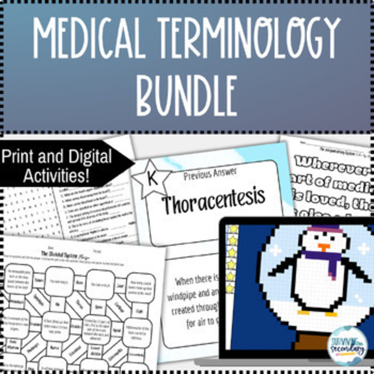 Medical Terminology Activities Bundle - Great for Health Careers CTE
