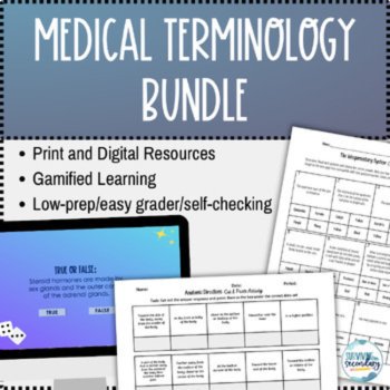 Medical Terminology Activities Bundle - Great for Health Careers CTE, image 2