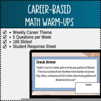 Daily Career-Based Math Bell Ringers: Engaging 9-12th Grade Warm-Ups, image 2
