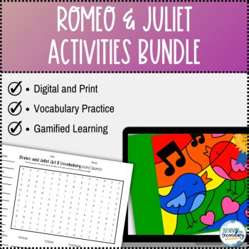 Romeo and Juliet Activities Bundle, image 2
