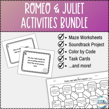 Romeo and Juliet Activities Bundle, image 3