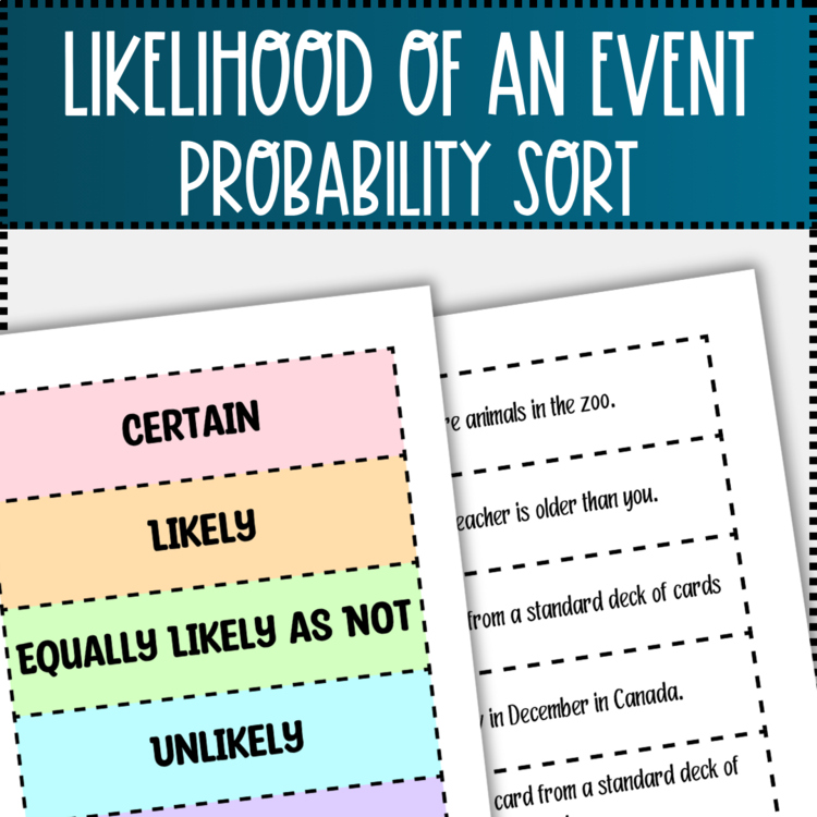 Probability Sort - Likelihood of an Event Activity