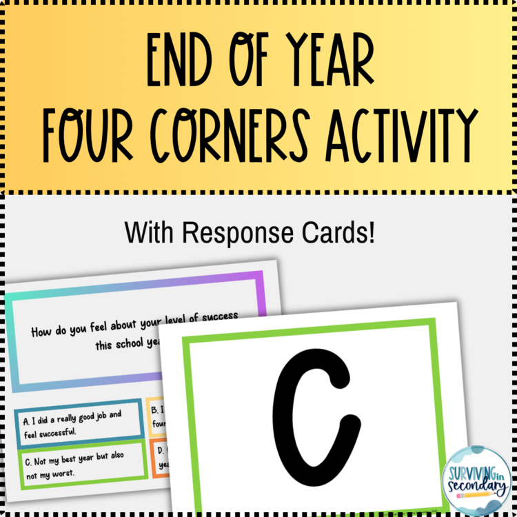 End of Year Four Corners Activity