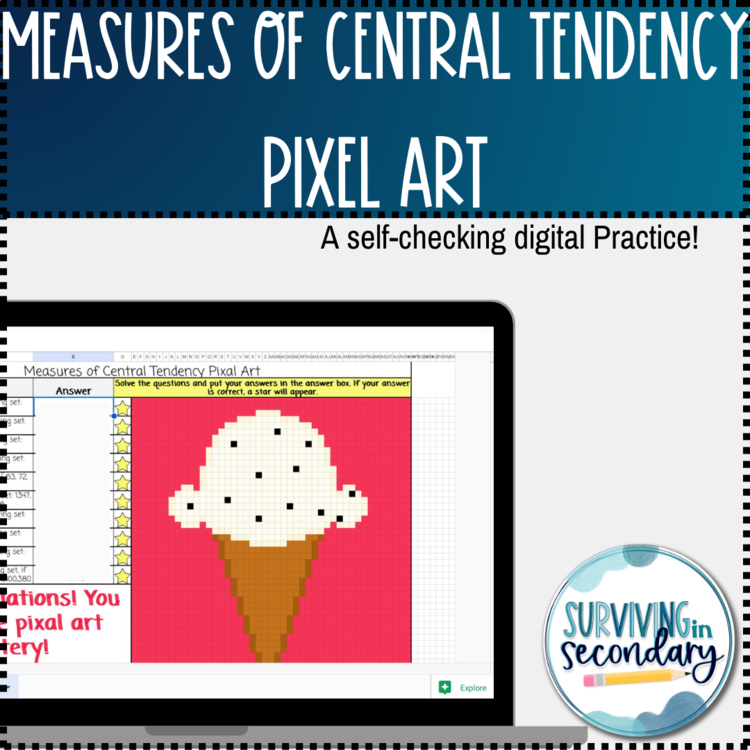 Measures of Central Tendency Pixel Art
