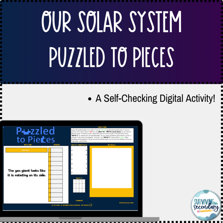 Our Solar System Puzzled to Pieces Self-Checking Digital Practice