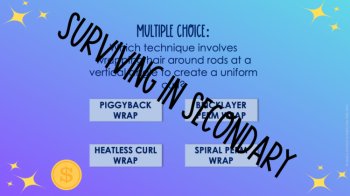 Cosmetology Perms & Relaxers Disappearing Act Whole Class Review Game, image 3