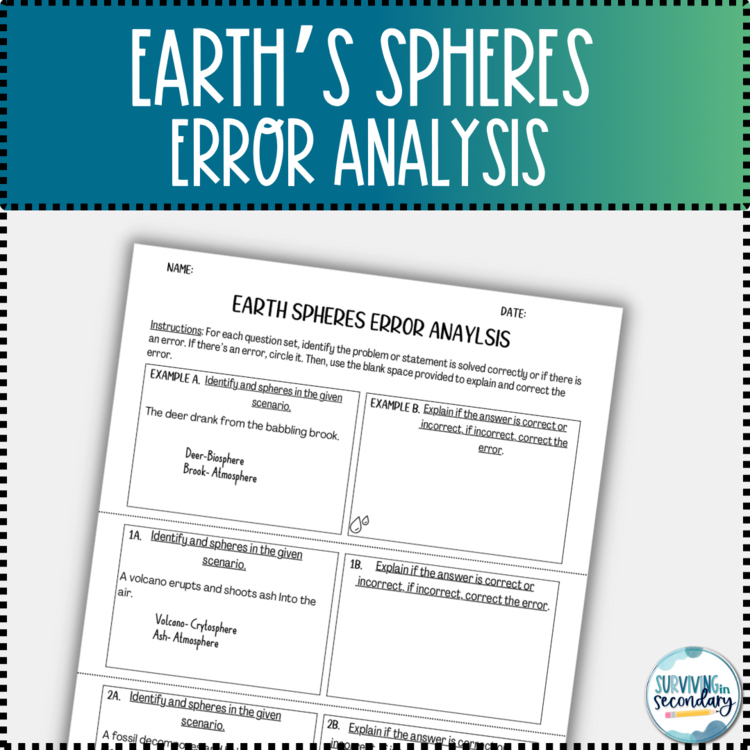 Earth’s Spheres Error Analysis