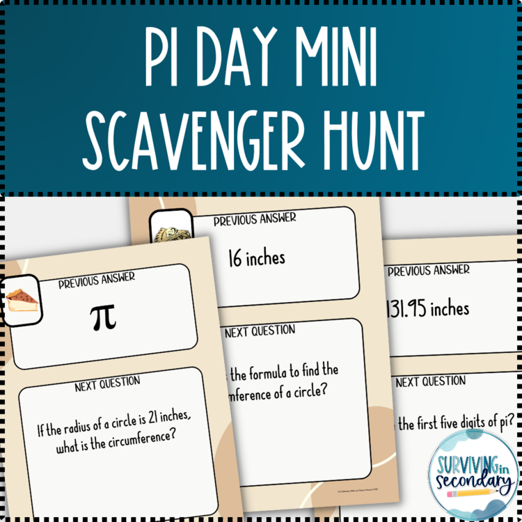 Pi Day Mini Scavenger Hunt