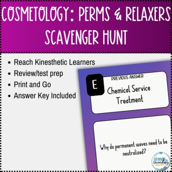 Cosmetology Perms and Relaxers Scavenger Hunt, image 2