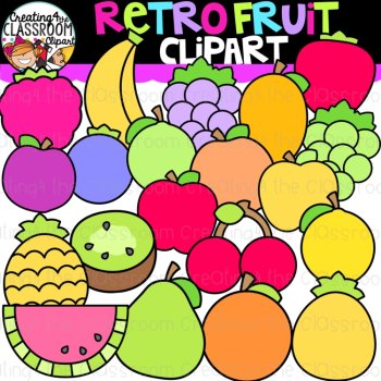 Fruit Clipart {Groovy Summer Clipart}, image 2