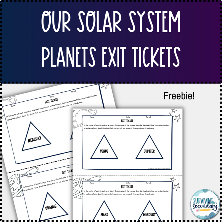 FREEBIE! The Solar System: Planet Exit Tickets