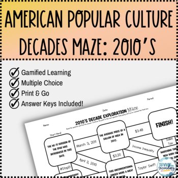 2010s Pop Culture Decade Exploration Maze - Perfect for Middle and High School, image 2