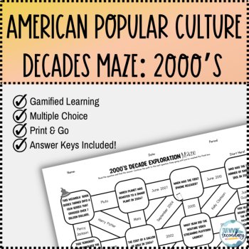 2000s Pop Culture Decade Exploration Maze - Perfect for Middle and High School, image 2