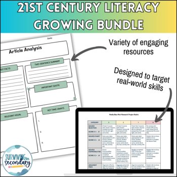 News Literacy, Media Literacy, and Digital Literacy Skills Growing Bundle, image 2