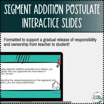 Segment Addition Postulate Proof Interactive Slides Digital Resource, image 2