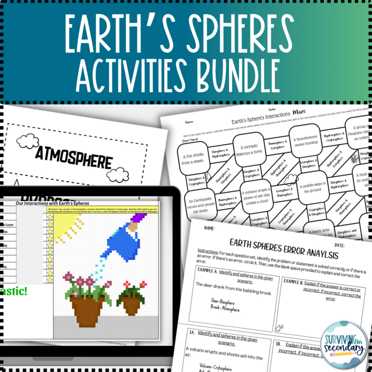 Earth’s Spheres Activities Bundle