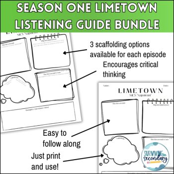 Limetown Season 1 Podcast Listening Guide BUNDLE - No-Prep Scaffolded One-Pagers, image 3