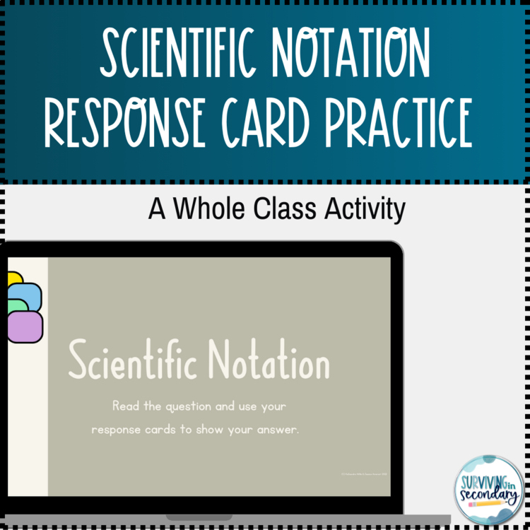 Scientific Notation Whole Class Review with Response Cards