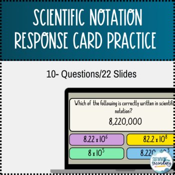 Scientific Notation Whole Class Review with Response Cards, image 2