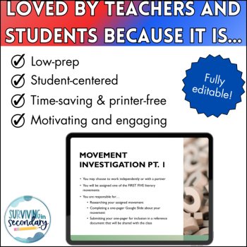 American Literature Movements & Time Periods - Digital One-Pager and Slideshow, image 4