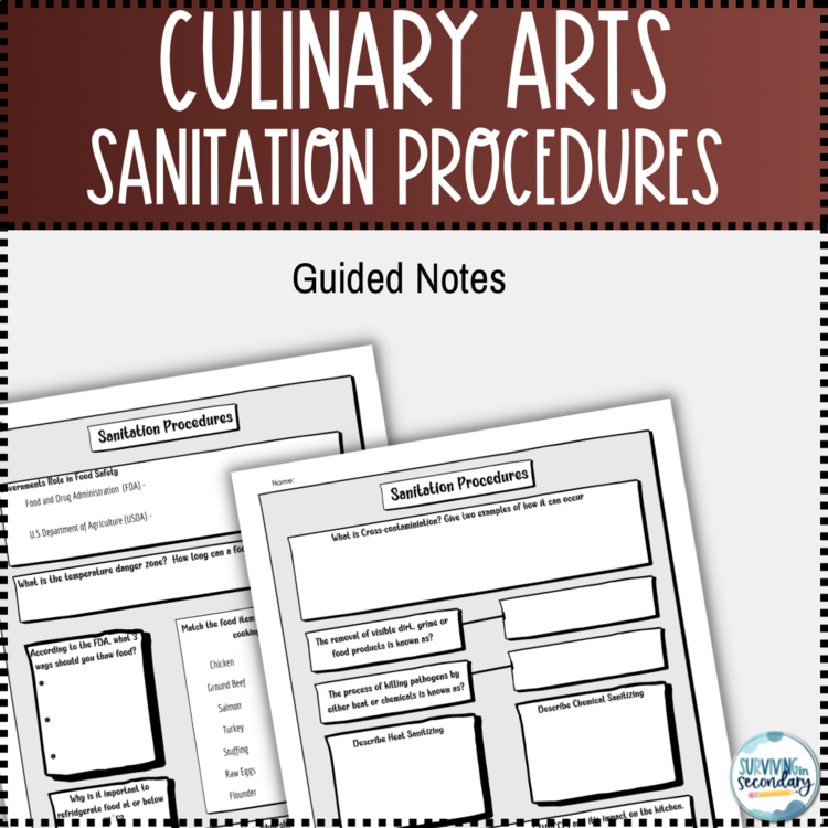 Culinary Arts Sanitation Procedures Notes