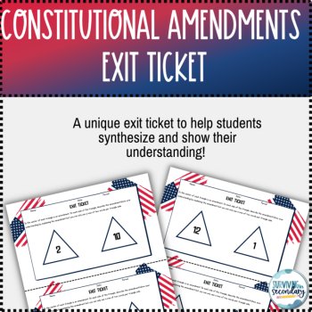 Constitutional Amendments Review and Assessment Exit Tickets, image 2