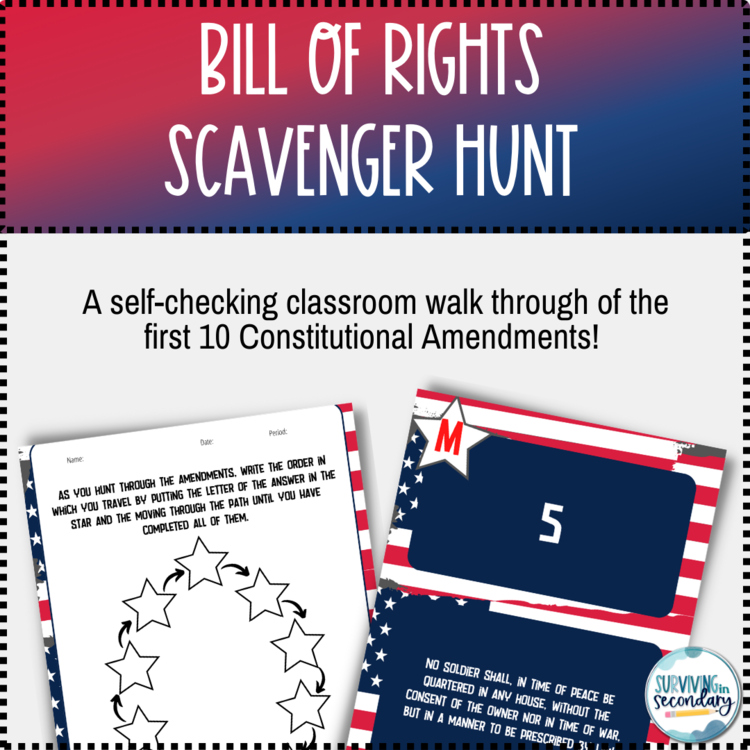 Bill of Rights Scavenger Hunt