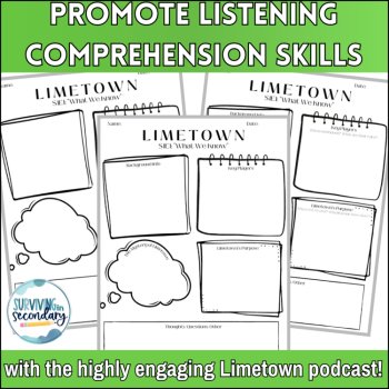 FREEBIE! Limetown Episode 1 Podcast Listening Guide with Scaffolding Options, image 2