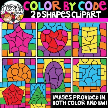 **New- Color By Code Mystery Mix 12 Clipart Bundle, image 2