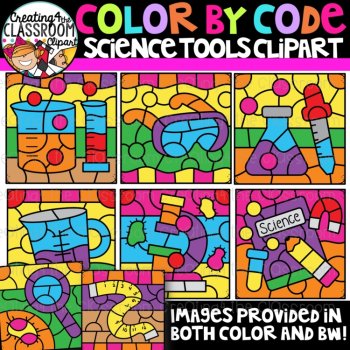**New- Color By Code Mystery Mix 12 Clipart Bundle, image 3