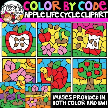 **New- Color By Code Mystery Mix 12 Clipart Bundle, image 4